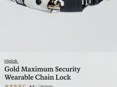 New HipLok Gold max security wearable bike lock chain