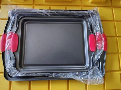 VEVOR Baking Pans Set, 3-Piece, Nonstick Carbon