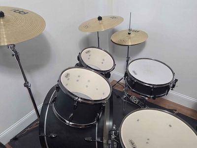 Tama Imperialstar Blacked out Black drum set.