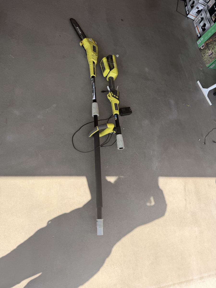Ryobi 40V Cordless Pole Saw Attachment and Power Head Set with Battery & Charger