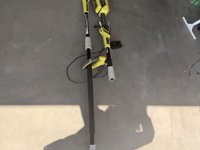 Ryobi 40V Cordless Pole Saw Attachment and Power Head Set with Battery & Charger