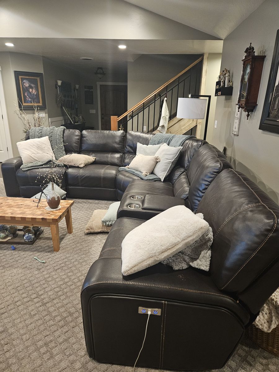 Sectional Pleather Couch