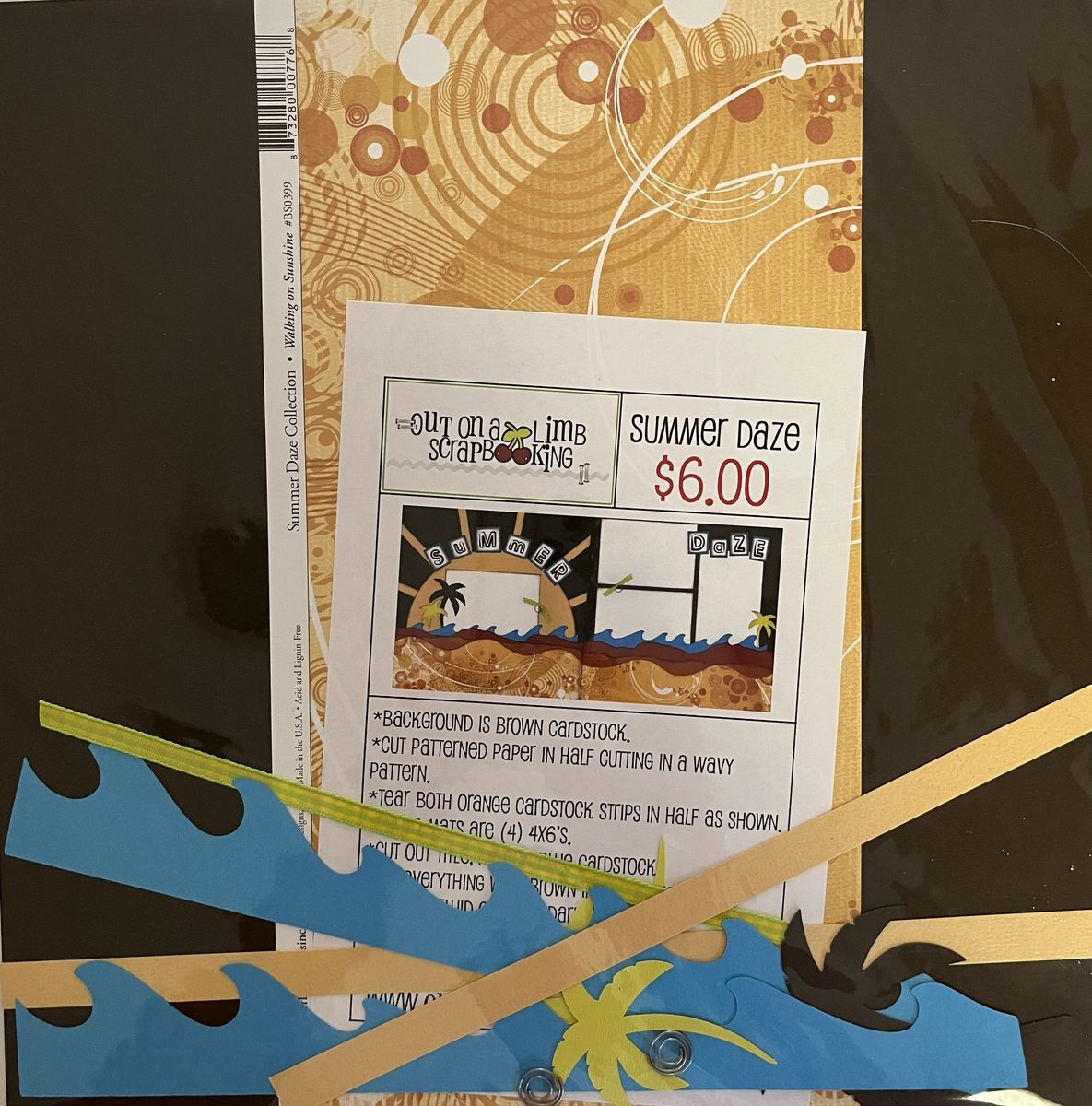 12” x 12” Scrapbook Page Kit – Summer Daze
