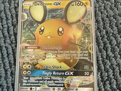 Pokémon TCG Dedenne GX 57/214 Ultra Rare Unbroken Bonds Trading Card
