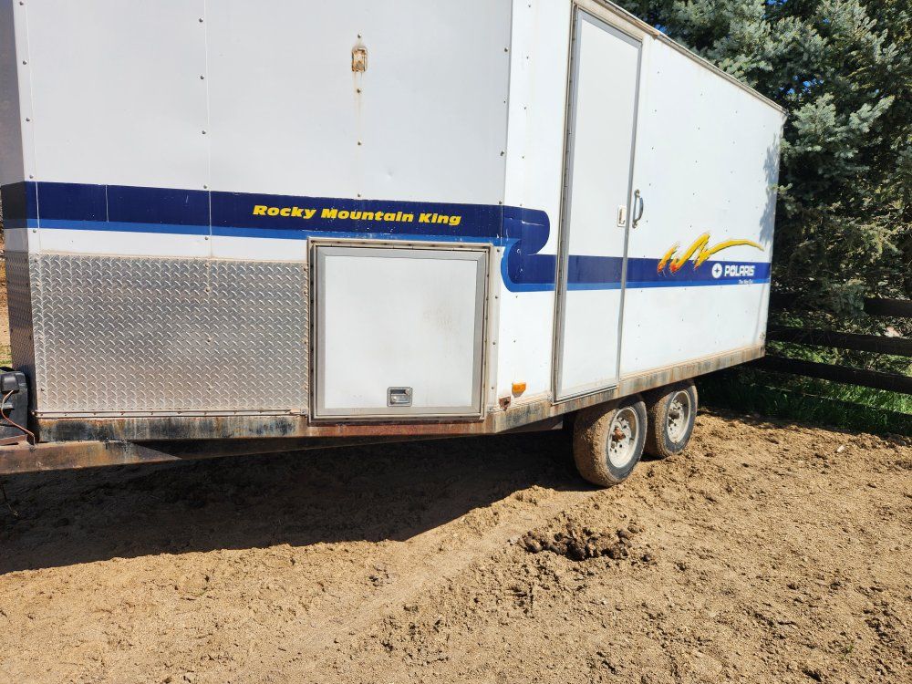 Rocky mountain king enclosed snowmobile trailer