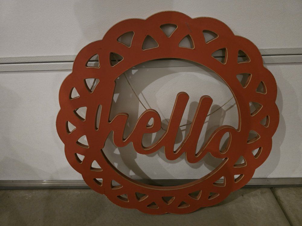 Wooden "Hello" Door Sign/Wall Decor