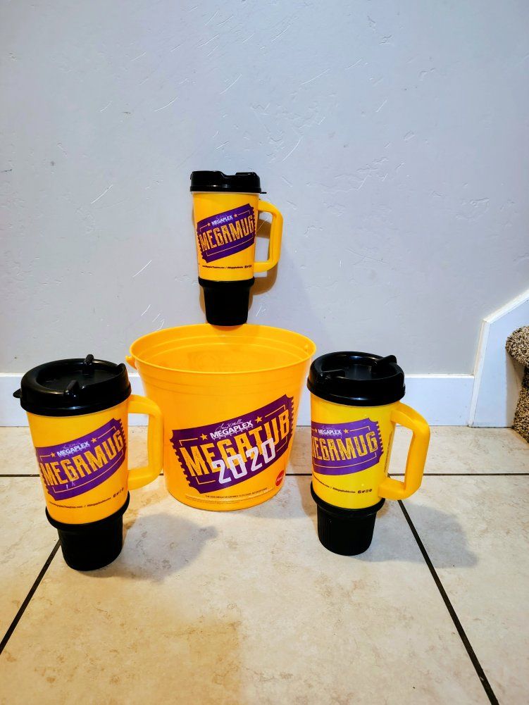 Megaplex Mugs and Popcorn Bucket