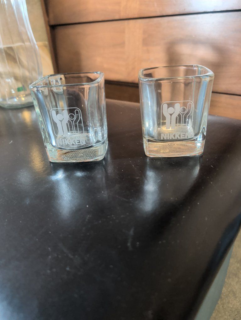 Two small candle vases