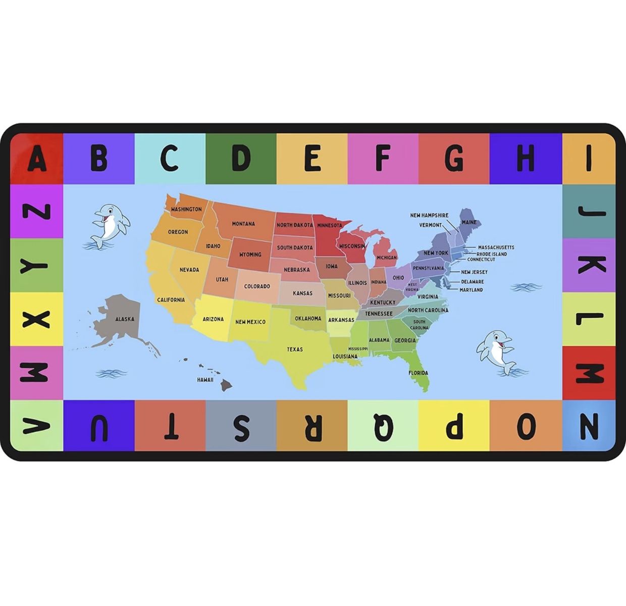Classroom Rug for Kids - Education Classroom Carpet for Children - Colorful Seating Area - Large Elementary Classroom Rugs 12’