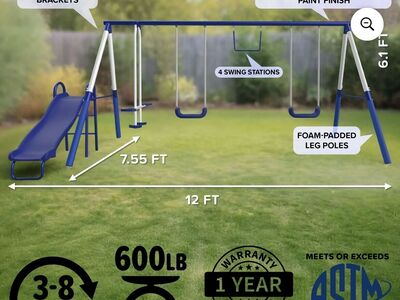 New Sportspower Arcadia Metal Swing Set