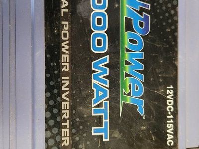 NPower 2000W Digital Power Inverter 12V DC to 115V AC - USB Port & 3 Outlets