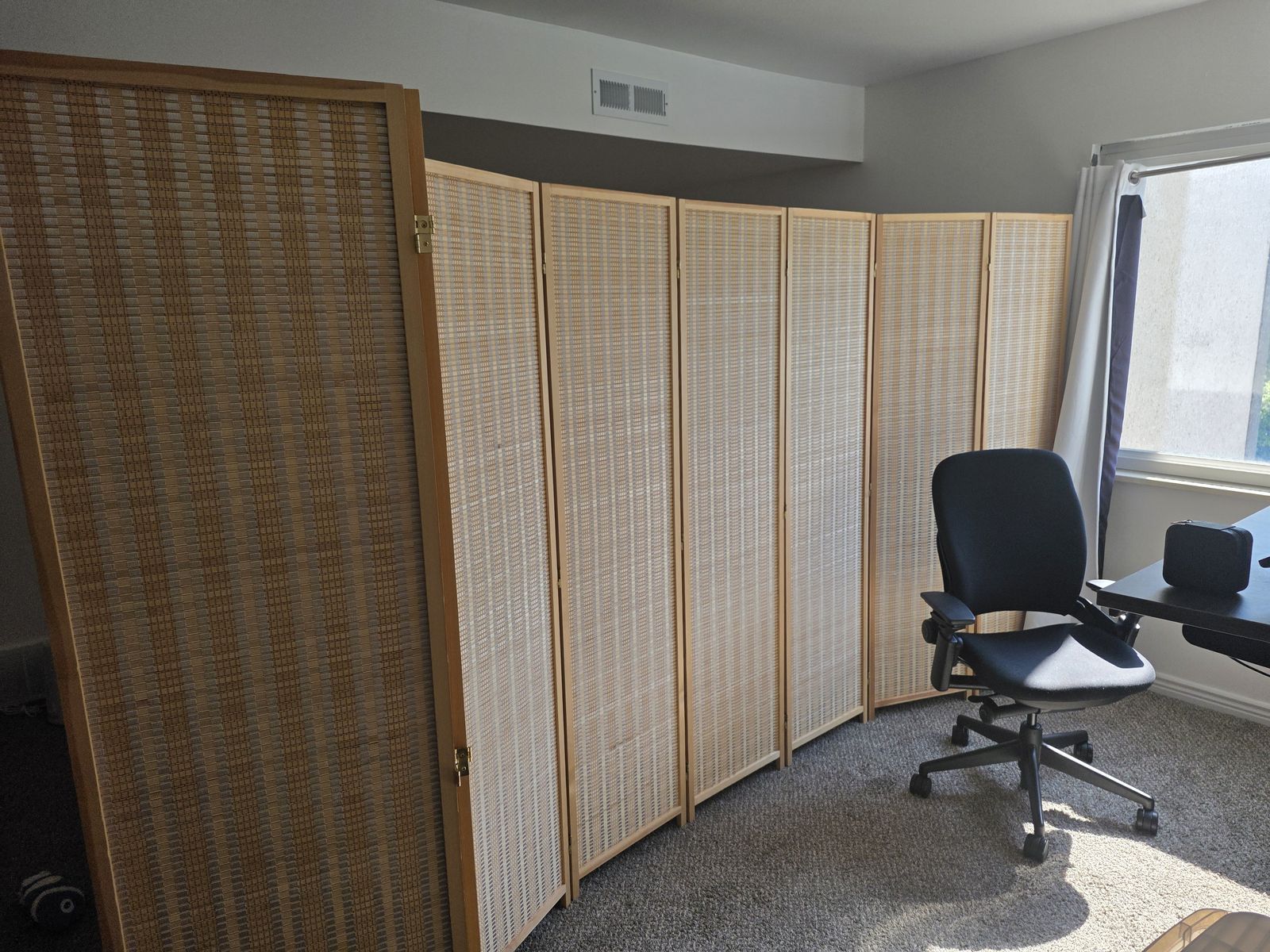 Bamboo Room Divider/Privacy Screen, 126" W x 67" H
