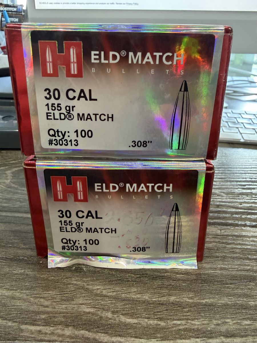 Hornady 30 cal 155 gr ELD Match Bullets