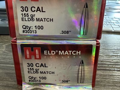 Hornady 30 cal 155 gr ELD Match Bullets