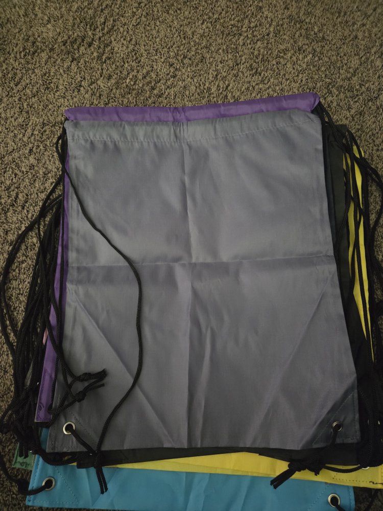 Assorted Drawstring Backpacks - Multi-Color Cinch Sacks for Gym, Travel, Sports, Bulk Lot