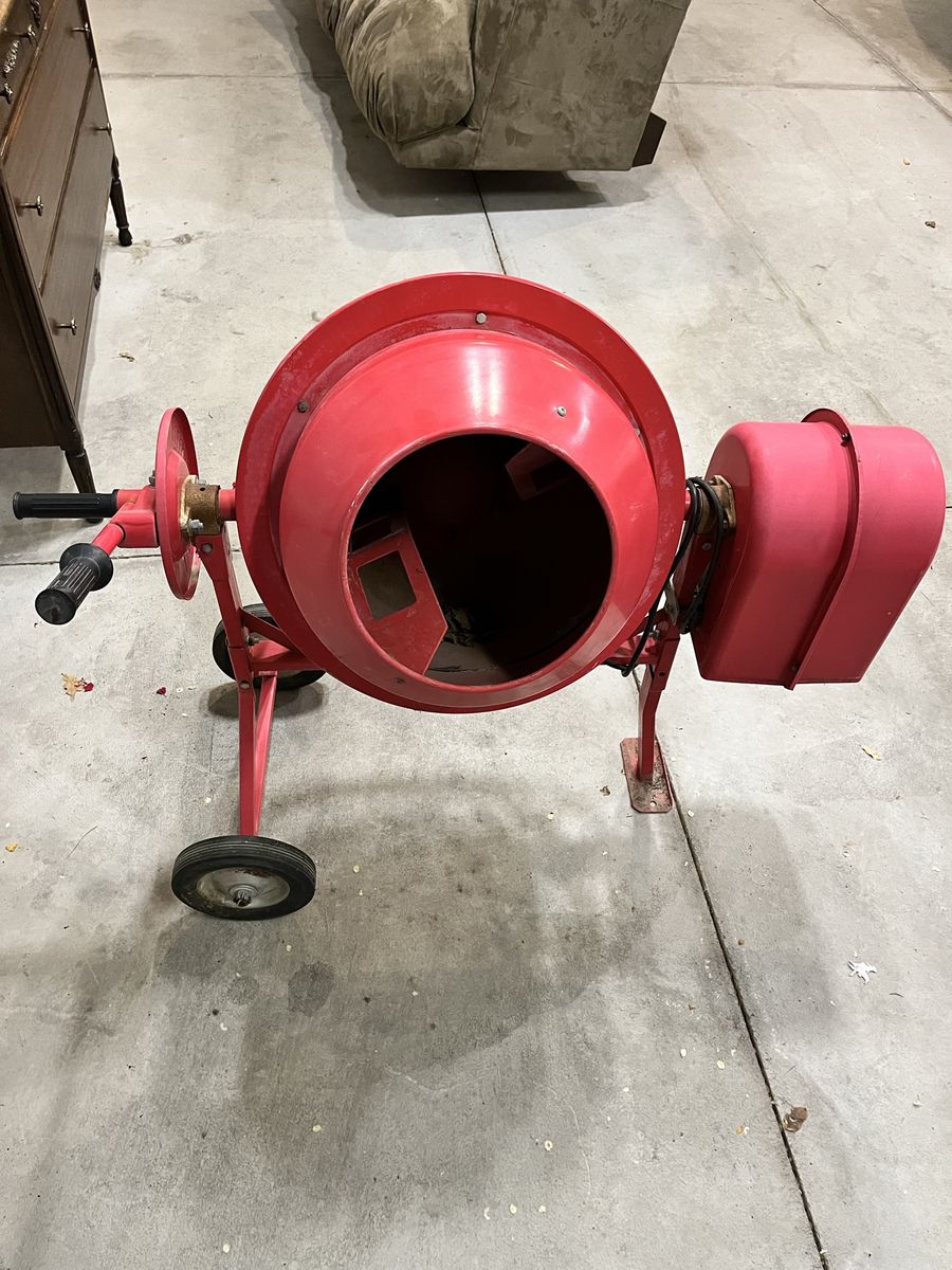 Central Machinery Red Portable Electric Cement Concrete Mixer