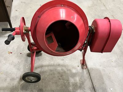 Central Machinery Red Portable Electric Cement Concrete Mixer