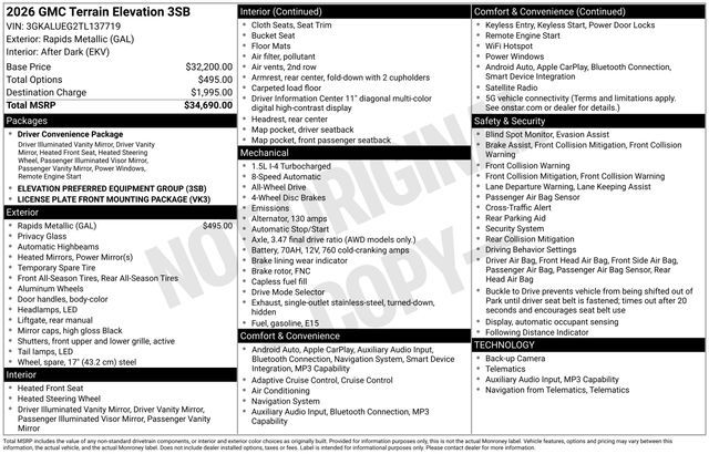 2026 GMC Terrain Elevation