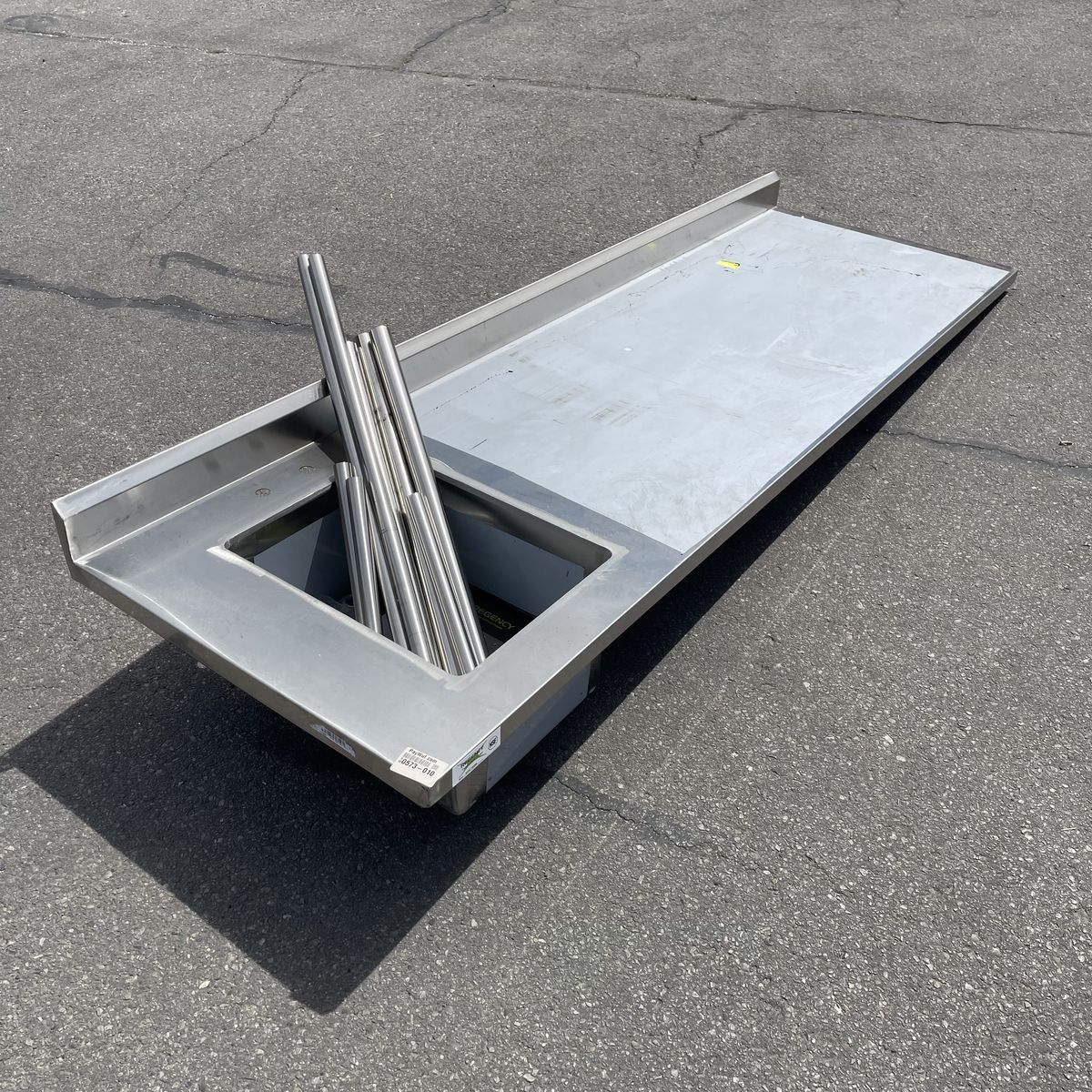 REGENCY Enclosed Base Table 96”x30”x30” Stainless Steel 600EBT3096 (AS-IS)
