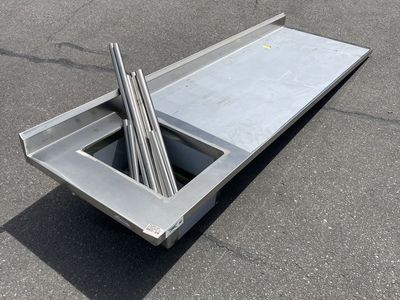 REGENCY Enclosed Base Table 96”x30”x30” Stainless Steel 600EBT3096 (AS-IS)