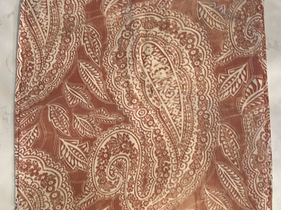 Pottery Barn Paisley Pillow Cover 24x24 Rust Red White Decor Throw Cushion Case