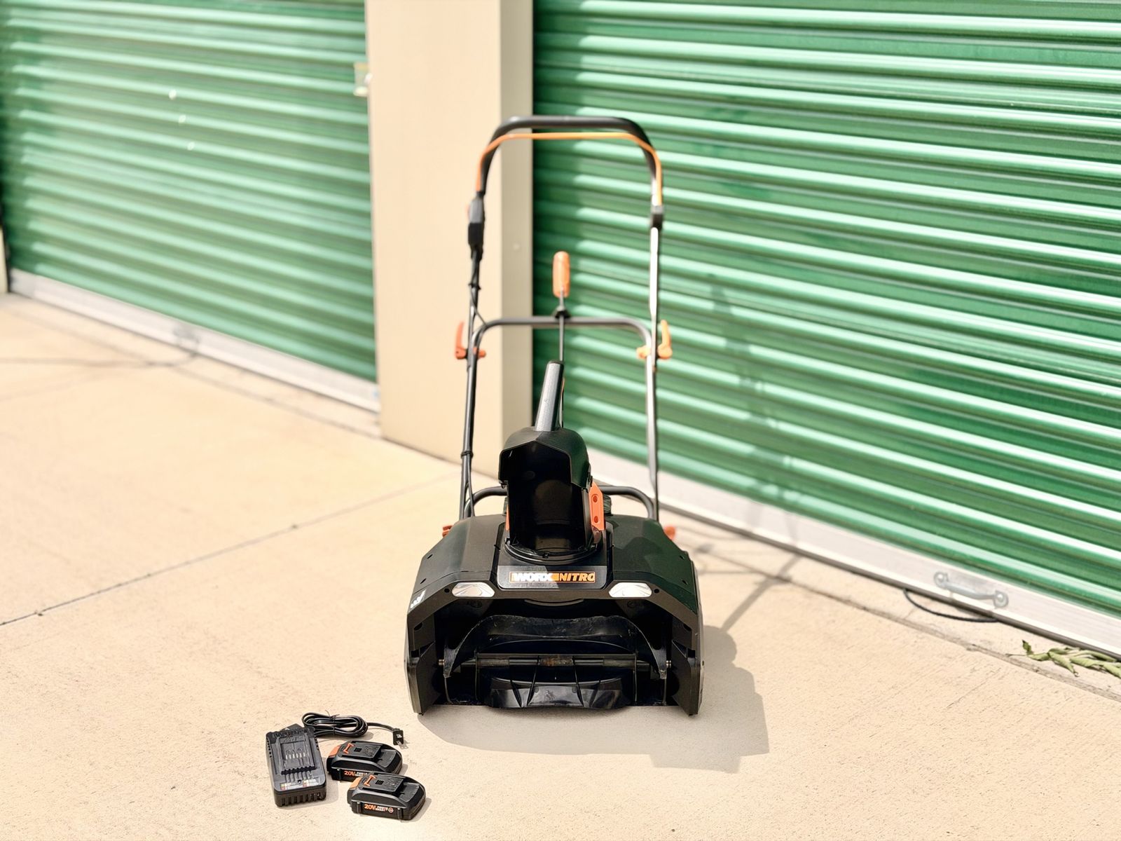WORX Nitro 40V 20 Inch Electric Snowblower - Cordless Snowblower - 2 Batteries + Charger