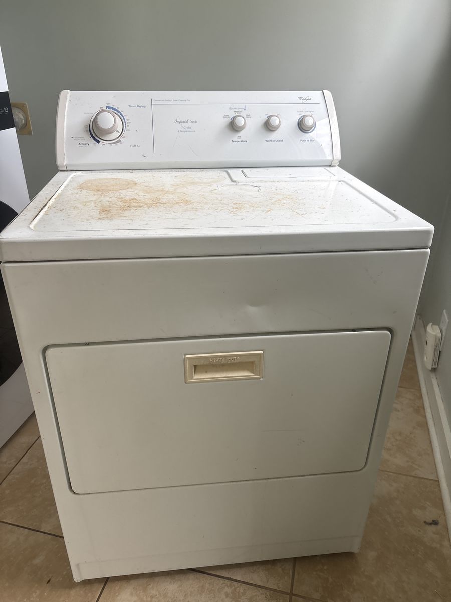 FREE Whirlpool Imperial Series AccuDry Heavy Duty White Dryer