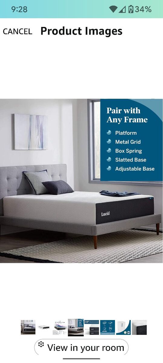 Lucid Mattress Queen 14" medium like newum firm