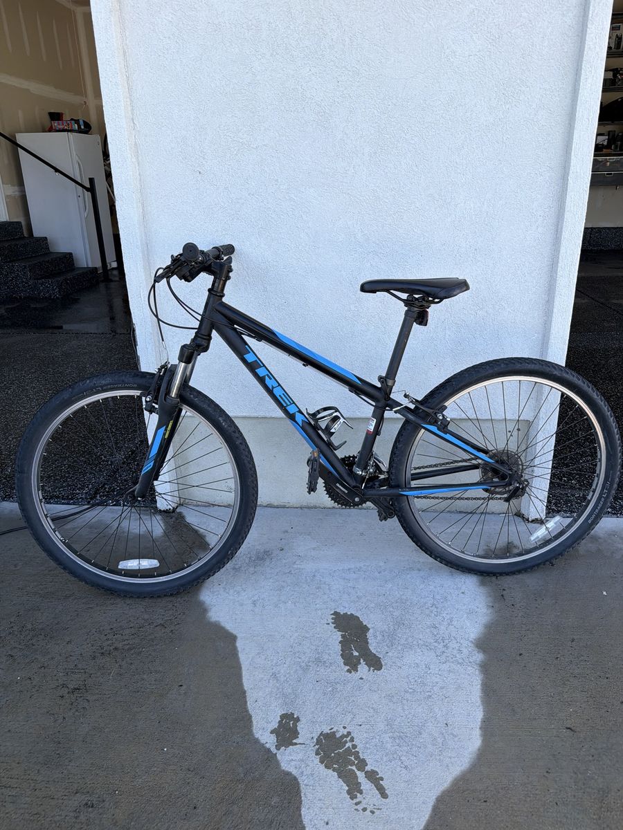 Trek Mountain Bike Black and Blue Used Good Condition