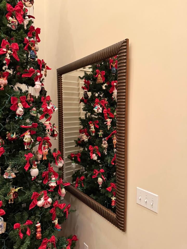 Large Framed Wall Mirror – Rustic / Traditional Style