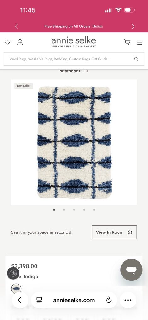 Annie Selke Noma Handwooven Wool Rug