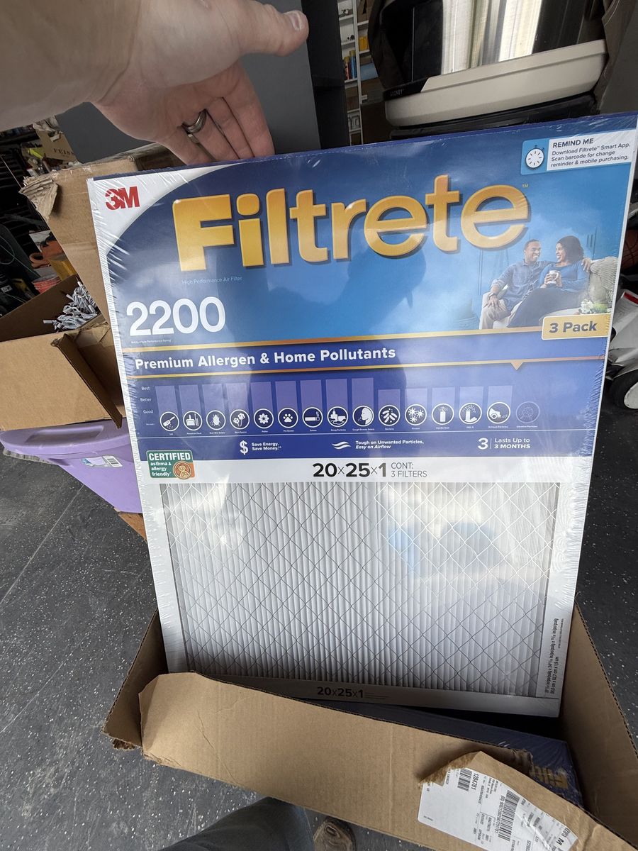 3M 20x25x1 Filtrete 2200 High Performance Filter