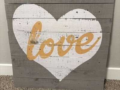 Wood Love Sign