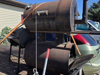 Commercial grillLarge Heavy-Duty Offset Smoker BBQ Grill for Outdoor Cooking Start your own business