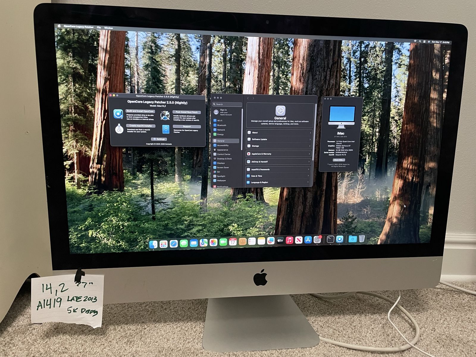 Apple iMac 27" A1419 Late 2013 5K Display All-in-One Desktop Computer