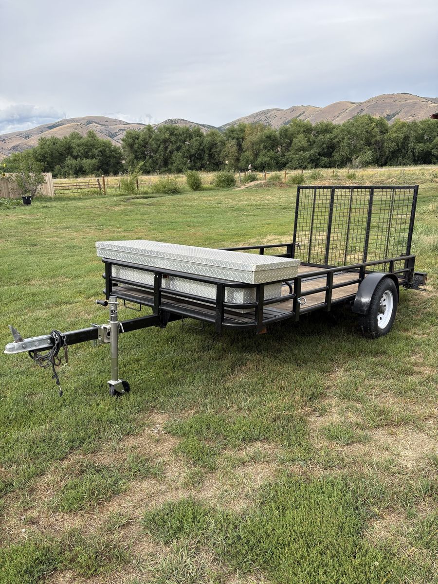 5x10 Utility Trailer with Ramp Gate and Tongue Box