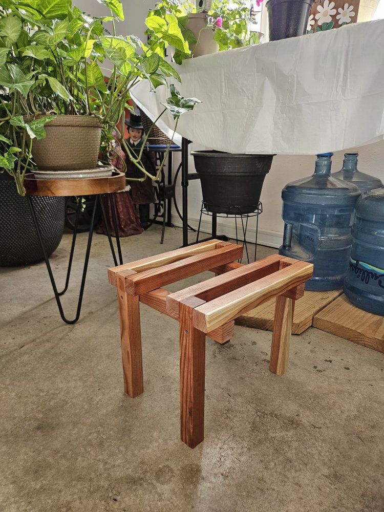 Handmade Redwood Plant Stand (200 lb capacity)