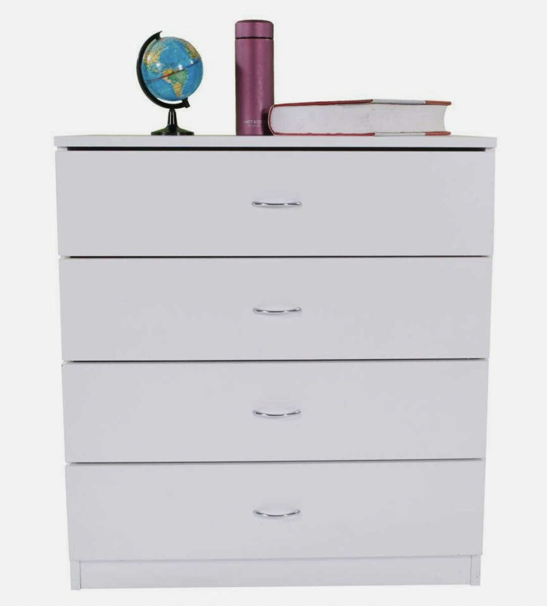 NEW White Dresser With 4 Drawers Storage Cabinet Organizer for Bedroom Simple Dresser Drawers