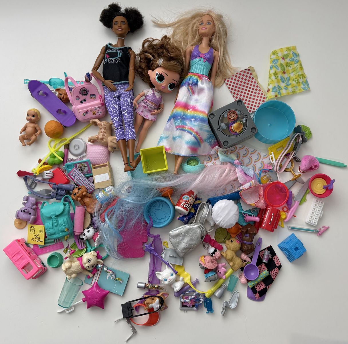 Barbie and accessories toy lot