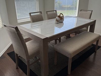Marble Top Dining Table Set800