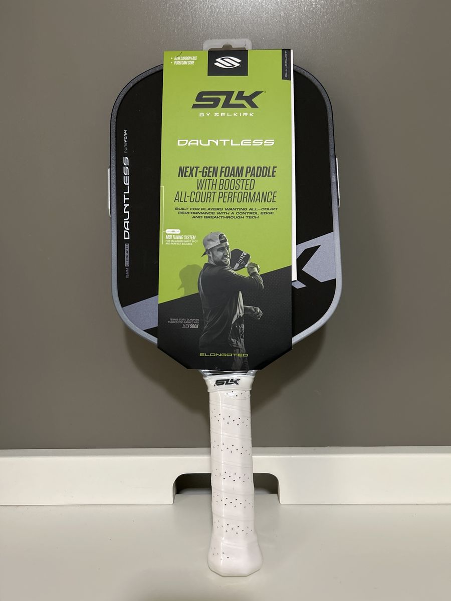 SLK by Selkirk Dauntless Elongated Pickleball Paddle - Next-Gen Foam, Raw Carbon Face, PureFoam Core