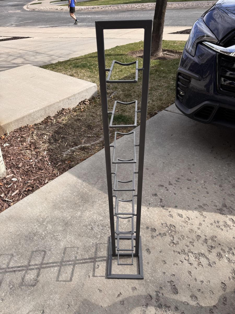 Tall metal wine rack