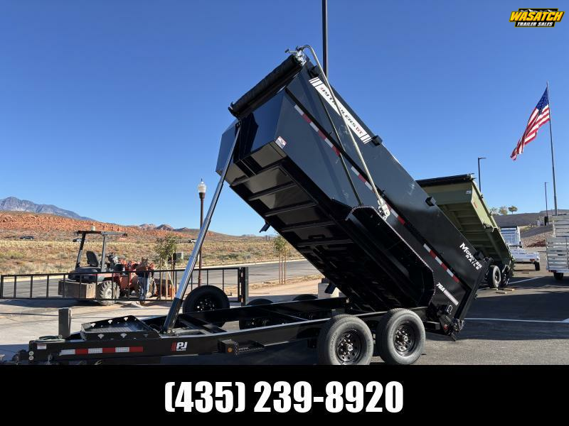 PJ Trailers 7X14 14K DT1 LOWPRO TELESCOPIC Dump Trailer