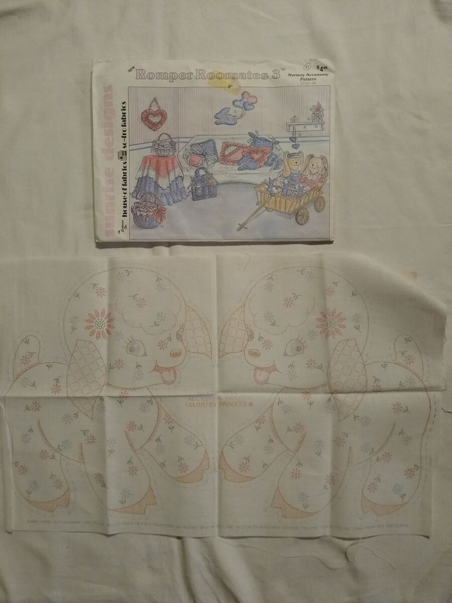 Nursery Room Accessories Pattern & Embroidery Panel