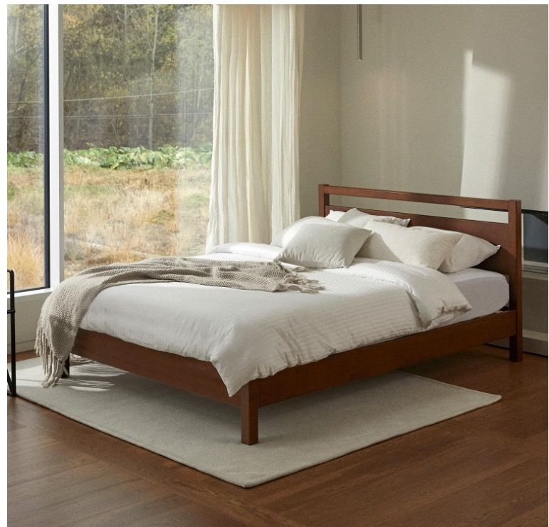 Queen Bed Frame Cherry Wood