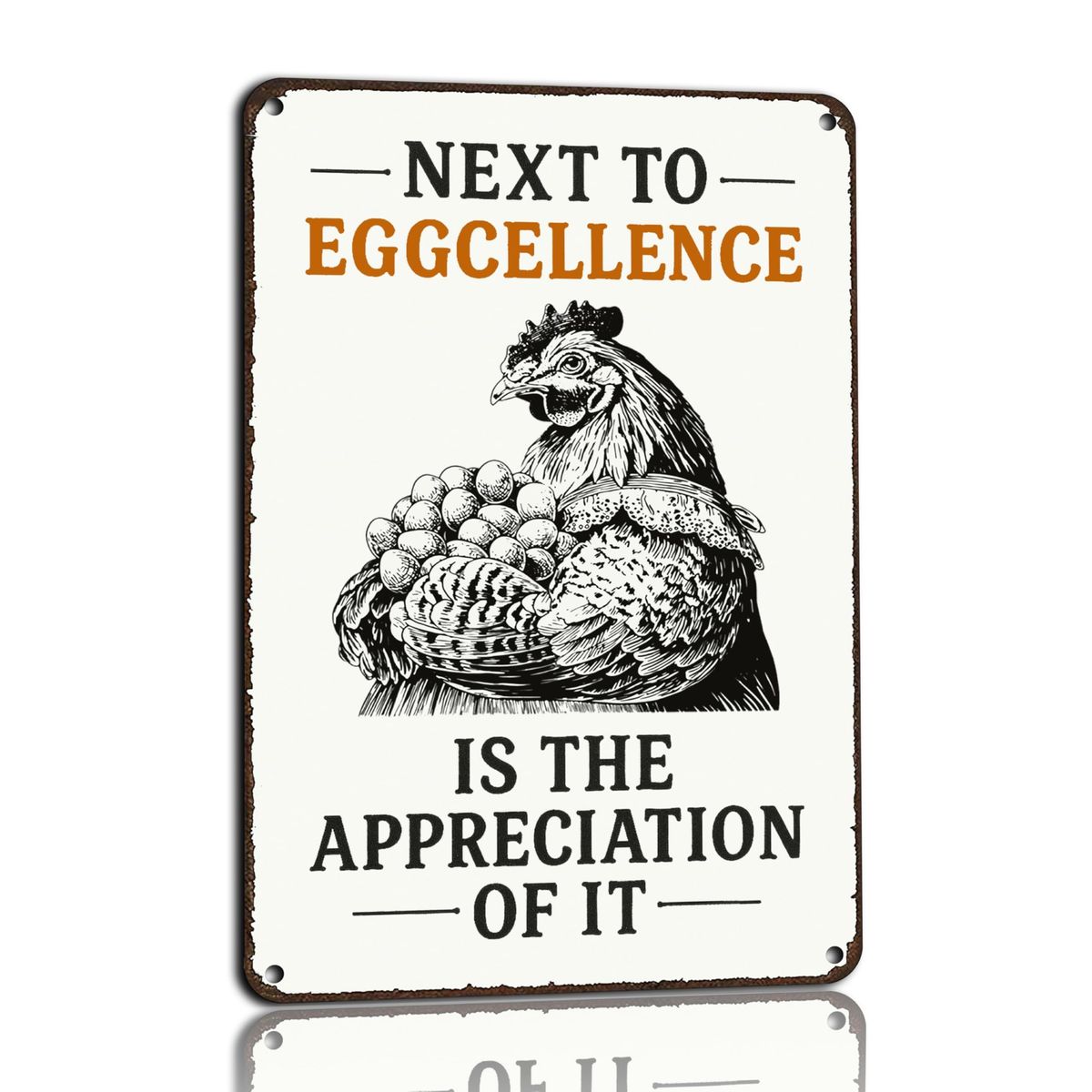 8x12 Inch Aluminum Chicken Coop Signs - Funny Outdoor Chicken Signs for Coop, Farmhouse Kitchen Decor, Vintage Wall Decor, Funny