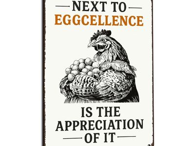 8x12 Inch Aluminum Chicken Coop Signs - Funny Outdoor Chicken Signs for Coop, Farmhouse Kitchen Decor, Vintage Wall Decor, Funny