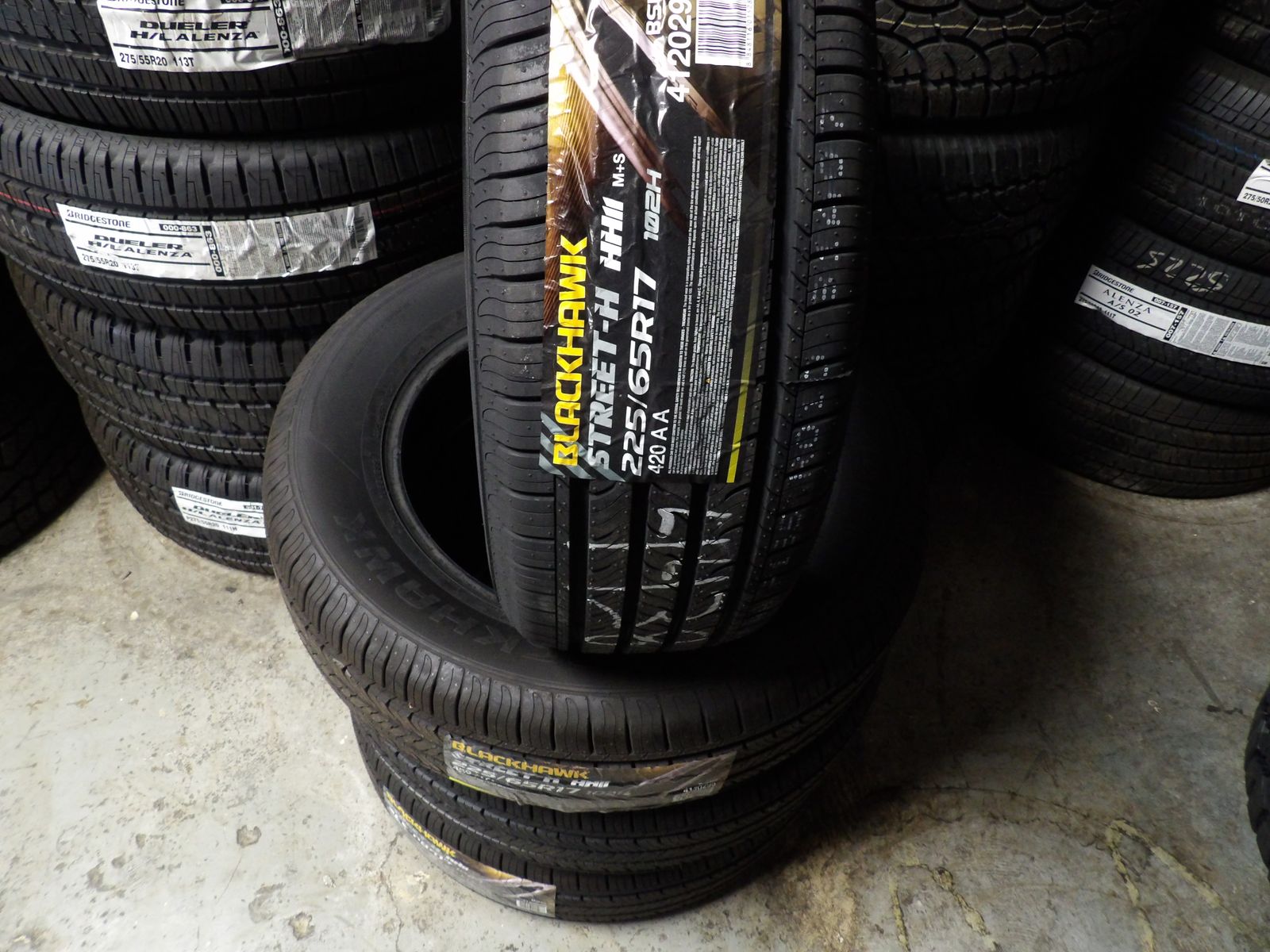 225/65R17 BLACKHAWK STREET H-HH11 SET OF NEW TIRES