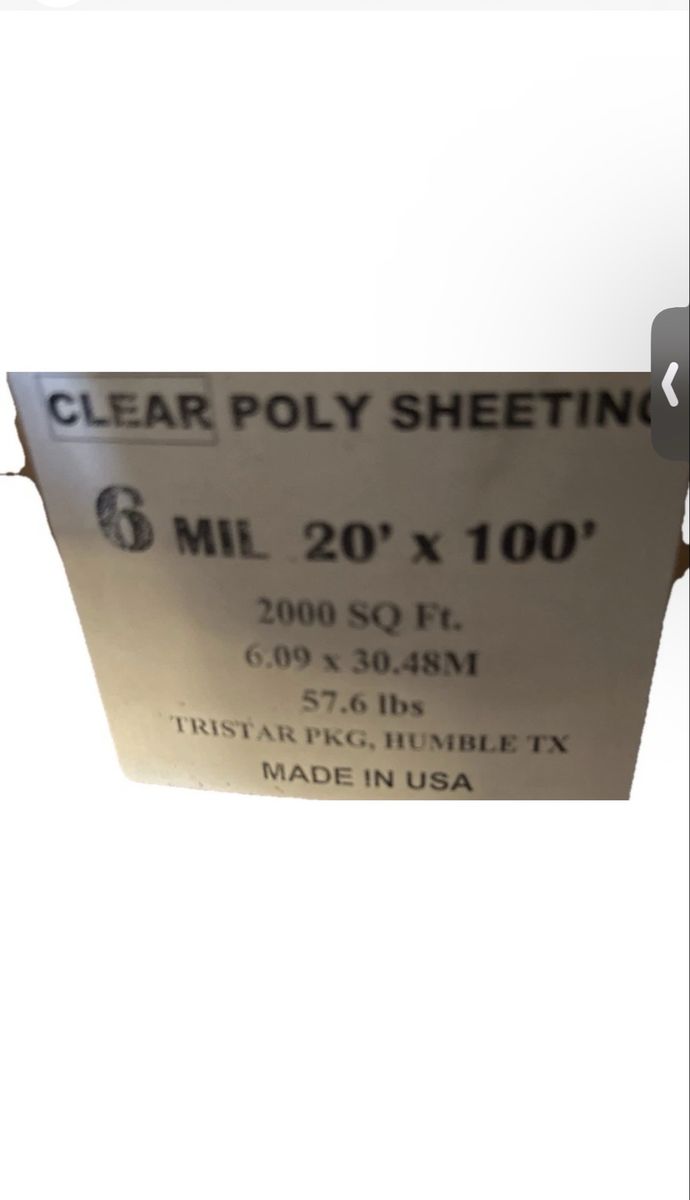 BLOWOUT DEAL: (30) Brand New 20' x 100' Plastic Sheeting Rolls - 6 Mil Clear Visqueen Vapor Barrier