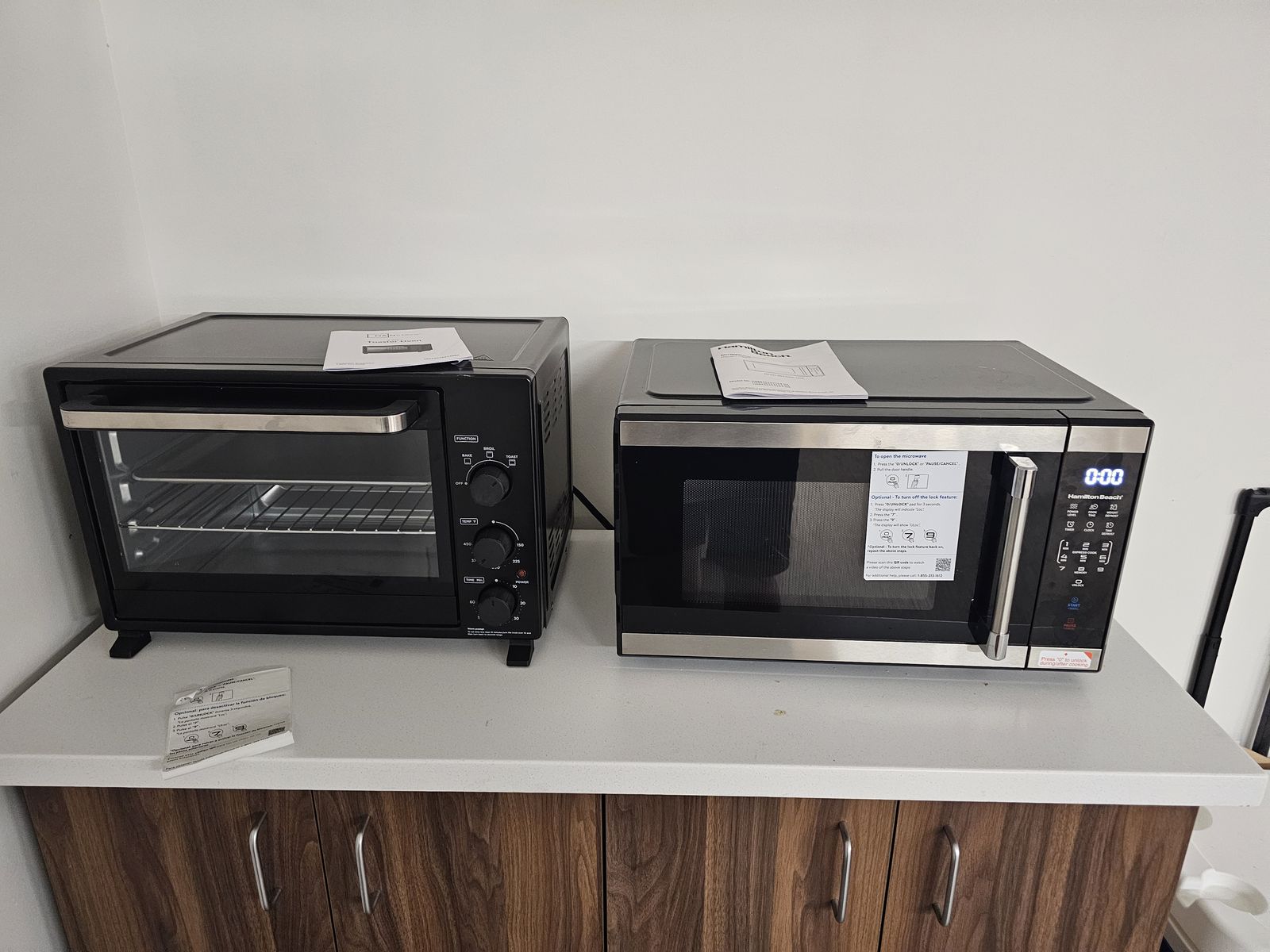Microwave and Toaster Oven